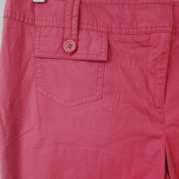 Liz & Co Women's Cropped Capri Barbie Core Pink Pants Size 12 - Picture 9 of 10